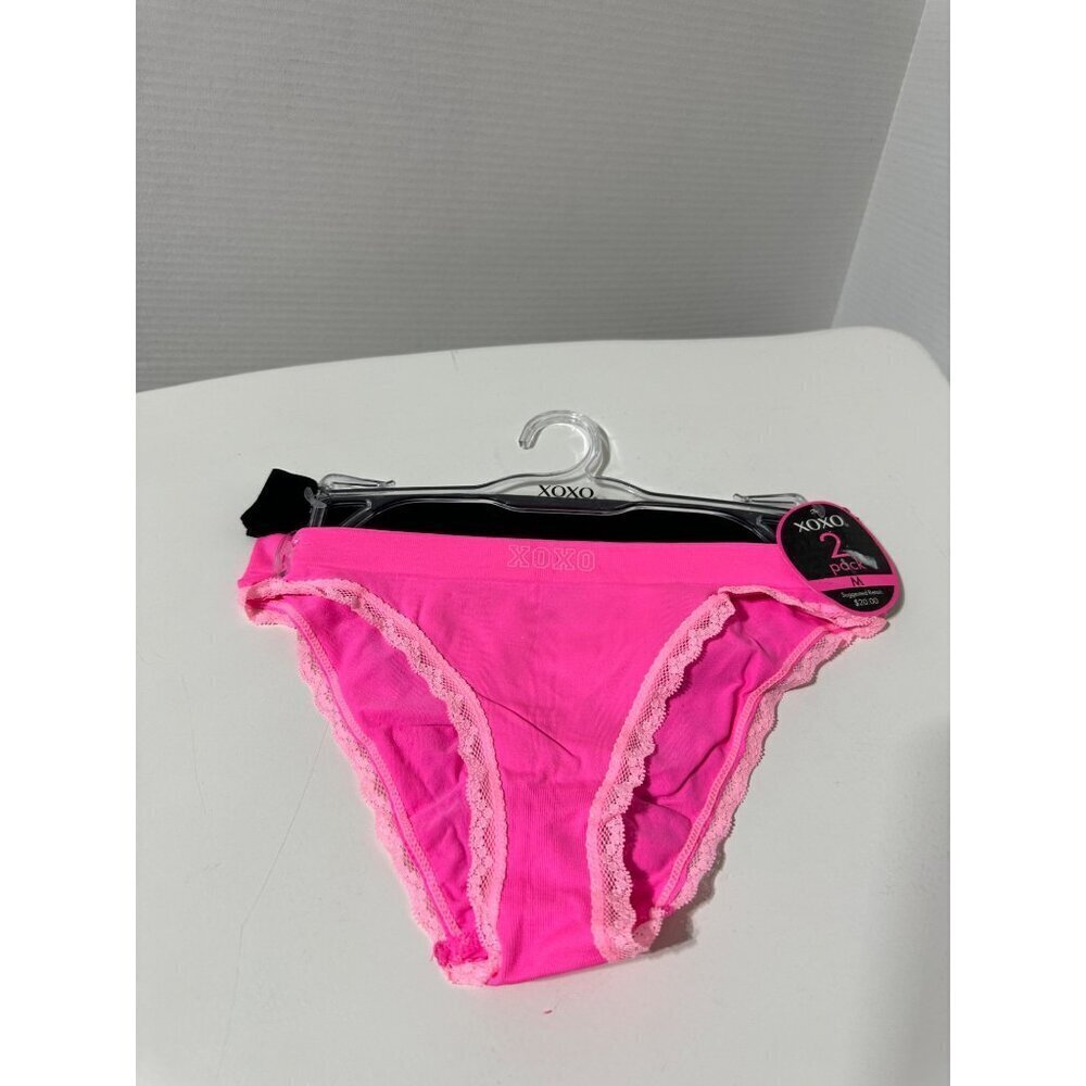 XOXO 2 pack Women's Lace Trim Cheeky Panties size S NWT